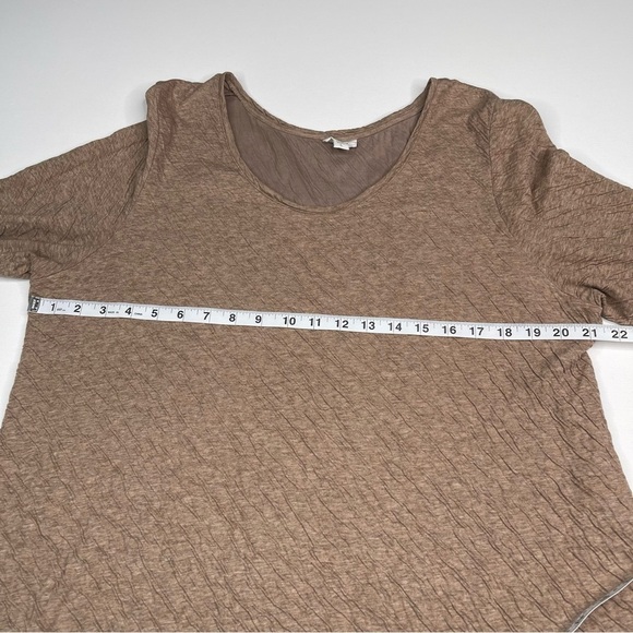 JJill Top Tunic Long Sleeve Tan Neutral Minimalist Lagenlook Office Career Brown - Picture 9 of 14